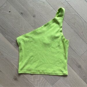 Urban Outfitters One-Shoulder Lime Green Women's Top